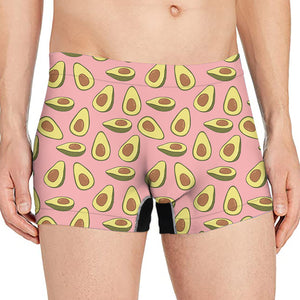 Cute Avocado Pattern Print Men's Boxer Briefs