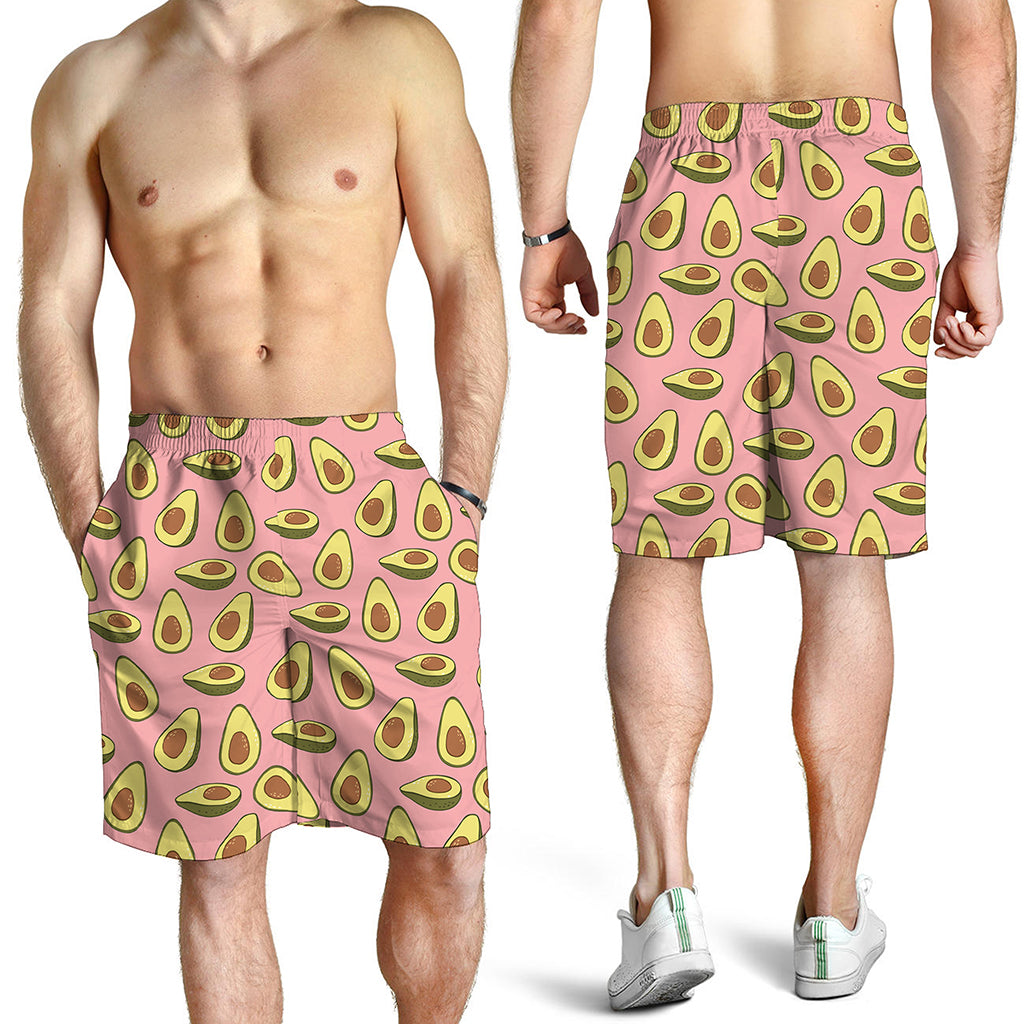 Cute Avocado Pattern Print Men's Shorts