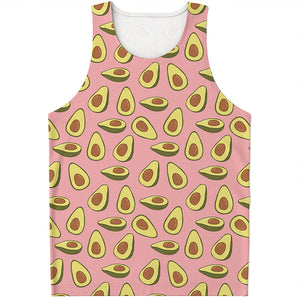 Cute Avocado Pattern Print Men's Tank Top