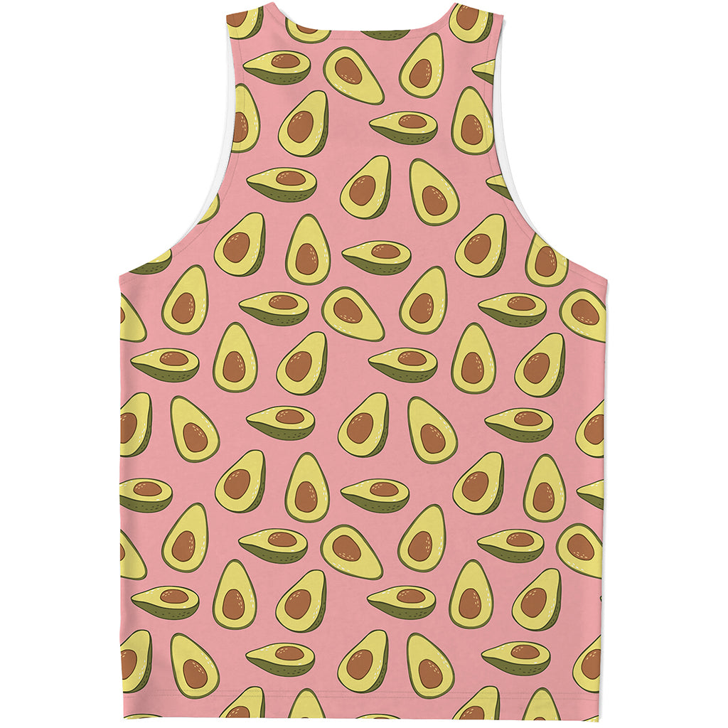 Cute Avocado Pattern Print Men's Tank Top