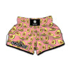 Cute Avocado Pattern Print Muay Thai Boxing Shorts