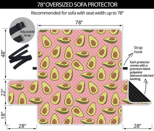 Cute Avocado Pattern Print Oversized Sofa Protector