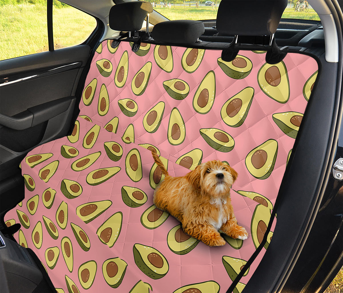 Cute Avocado Pattern Print Pet Car Back Seat Cover