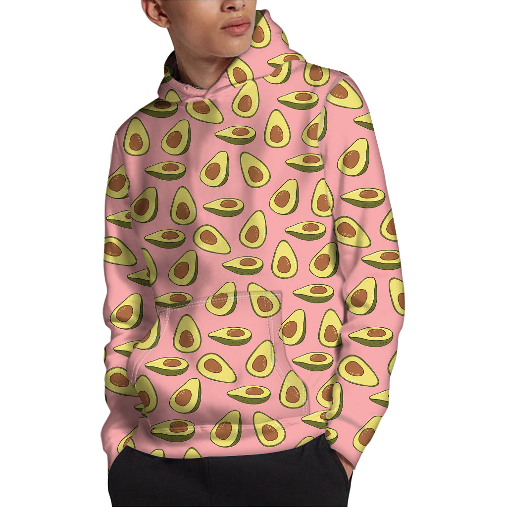 Cute Avocado Pattern Print Pullover Hoodie