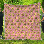 Cute Avocado Pattern Print Quilt