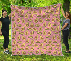 Cute Avocado Pattern Print Quilt