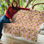 Cute Avocado Pattern Print Quilt