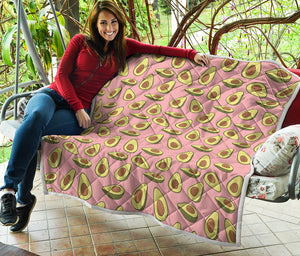 Cute Avocado Pattern Print Quilt