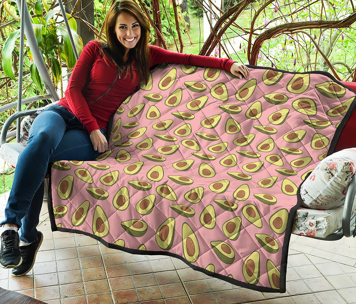 Cute Avocado Pattern Print Quilt