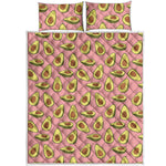 Cute Avocado Pattern Print Quilt Bed Set