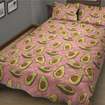Cute Avocado Pattern Print Quilt Bed Set