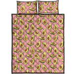 Cute Avocado Pattern Print Quilt Bed Set