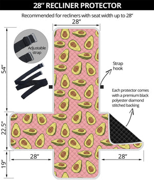 Cute Avocado Pattern Print Recliner Protector