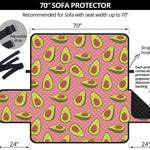 Cute Avocado Pattern Print Sofa Protector