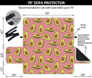 Cute Avocado Pattern Print Sofa Protector