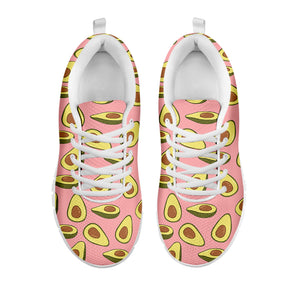 Cute Avocado Pattern Print White Sneakers