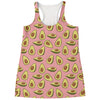 Cute Avocado Pattern Print Women's Racerback Tank Top