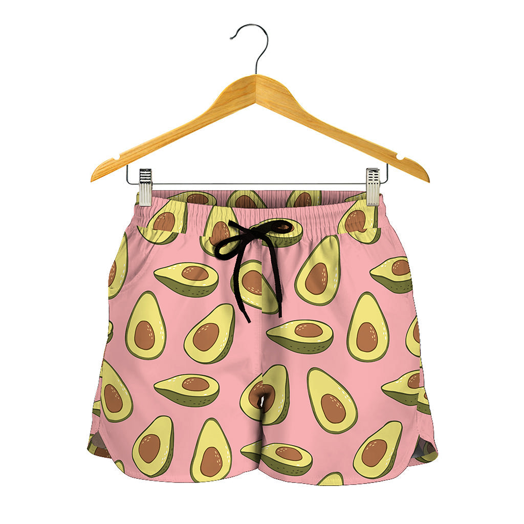 Cute Avocado Pattern Print Women's Shorts