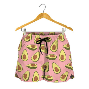 Cute Avocado Pattern Print Women's Shorts