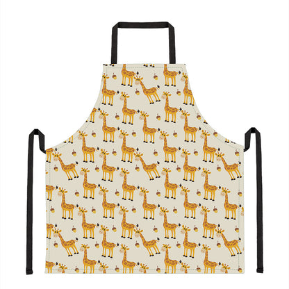 Cute Baby Giraffe Pattern Print Apron