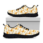 Cute Baby Giraffe Pattern Print Black Sneakers