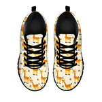 Cute Baby Giraffe Pattern Print Black Sneakers