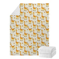 Cute Baby Giraffe Pattern Print Blanket