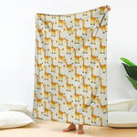 Cute Baby Giraffe Pattern Print Blanket