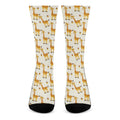 Cute Baby Giraffe Pattern Print Crew Socks
