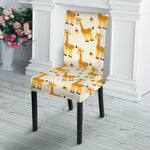Cute Baby Giraffe Pattern Print Dining Chair Slipcover