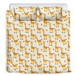 Cute Baby Giraffe Pattern Print Duvet Cover Bedding Set