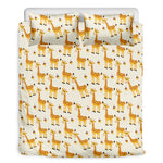 Cute Baby Giraffe Pattern Print Duvet Cover Bedding Set