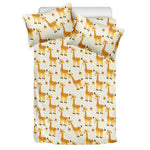 Cute Baby Giraffe Pattern Print Duvet Cover Bedding Set