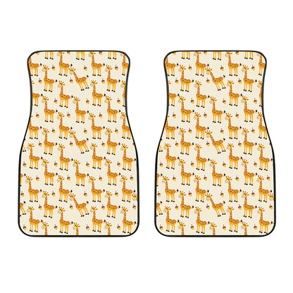 Cute Baby Giraffe Pattern Print Front Car Floor Mats