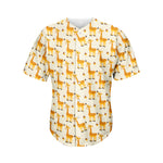 Cute Baby Giraffe Pattern Print Men's Baseball Jersey