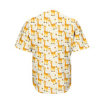 Cute Baby Giraffe Pattern Print Men's Baseball Jersey