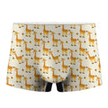 Cute Baby Giraffe Pattern Print Men's Boxer Briefs