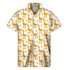 Cute Baby Giraffe Pattern Print Men's Short Sleeve Shirt