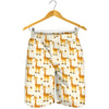 Cute Baby Giraffe Pattern Print Men's Shorts