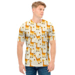 Cute Baby Giraffe Pattern Print Men's T-Shirt