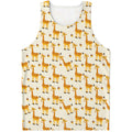 Cute Baby Giraffe Pattern Print Men's Tank Top