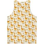 Cute Baby Giraffe Pattern Print Men's Tank Top