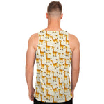 Cute Baby Giraffe Pattern Print Men's Tank Top