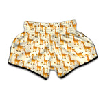 Cute Baby Giraffe Pattern Print Muay Thai Boxing Shorts