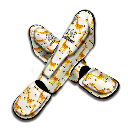 Cute Baby Giraffe Pattern Print Muay Thai Shin Guard