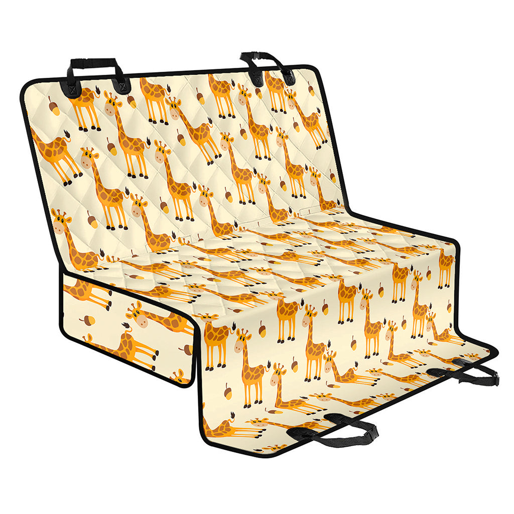 Cute Baby Giraffe Pattern Print Pet Car Back Seat Cover