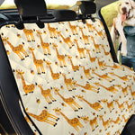 Cute Baby Giraffe Pattern Print Pet Car Back Seat Cover