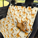 Cute Baby Giraffe Pattern Print Pet Car Back Seat Cover