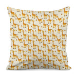 Cute Baby Giraffe Pattern Print Pillow Cover