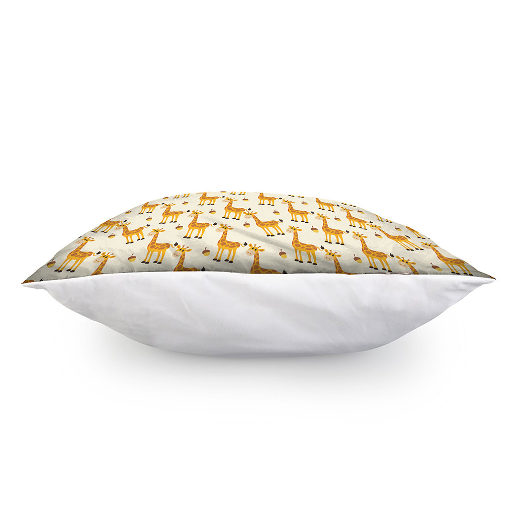 Cute Baby Giraffe Pattern Print Pillow Cover